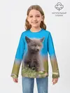 Детский лонгслив / Смешной лисенок