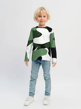 Детский лонгслив / Камуфляж