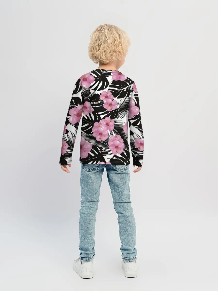 Детский лонгслив / Тропический Стиль