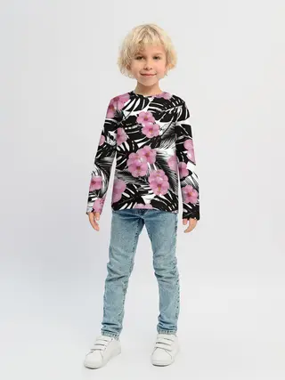 Детский лонгслив / Тропический Стиль