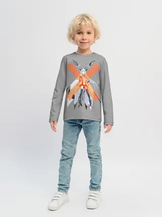 Детский лонгслив / лазурный путь