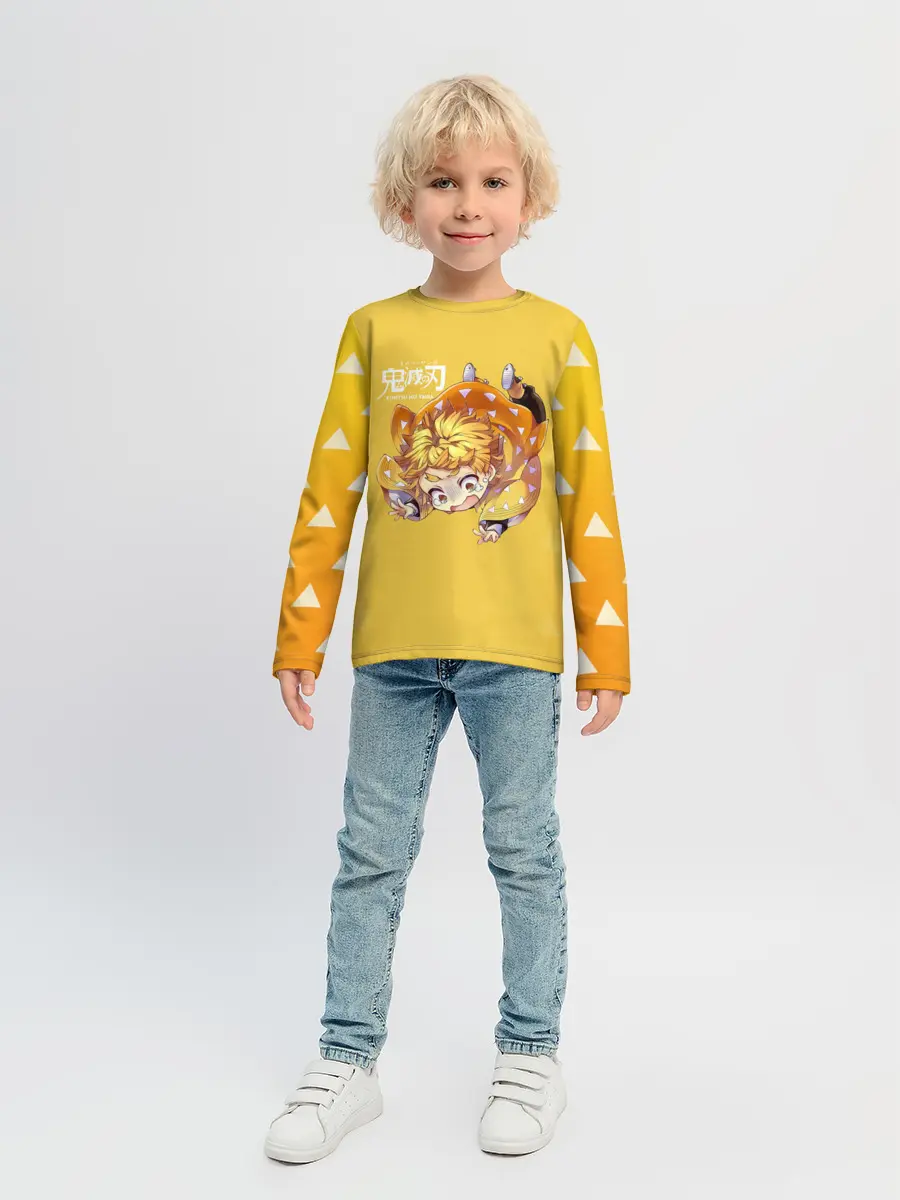 Детский лонгслив / Зеницу Агацума Kimetsu no Yaiba