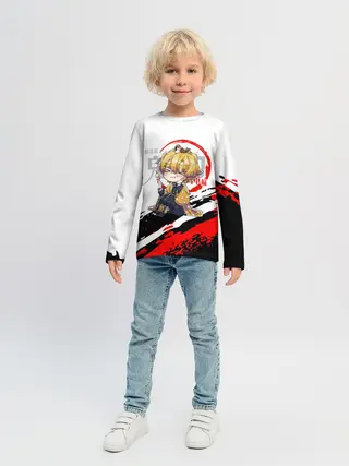 Детский лонгслив / Agatsuma Zenitsu Kimetsu no Yaiba