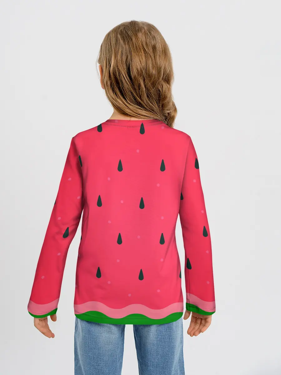 Детский лонгслив / Текстура арбуза