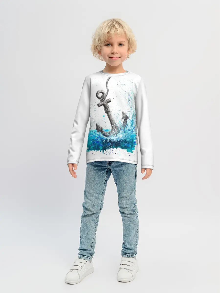 Детский лонгслив / Якорь На Холсте