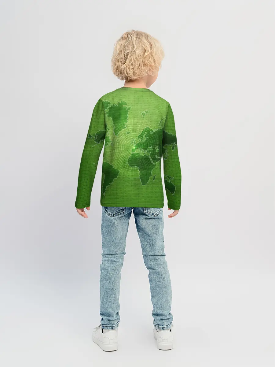 Детский лонгслив / Карта мира