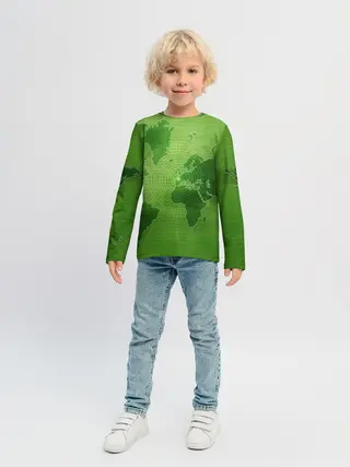 Детский лонгслив / Карта мира