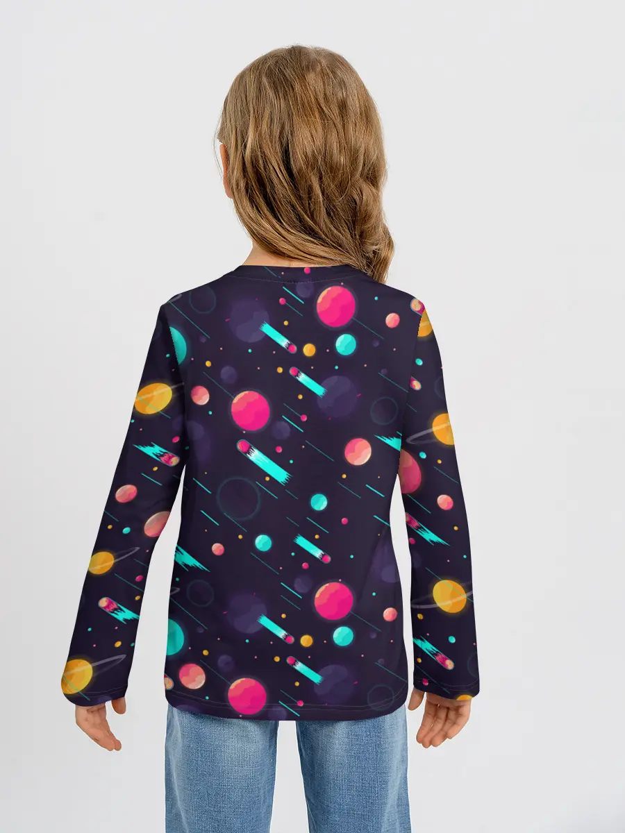 Детский лонгслив / Космические движения комет