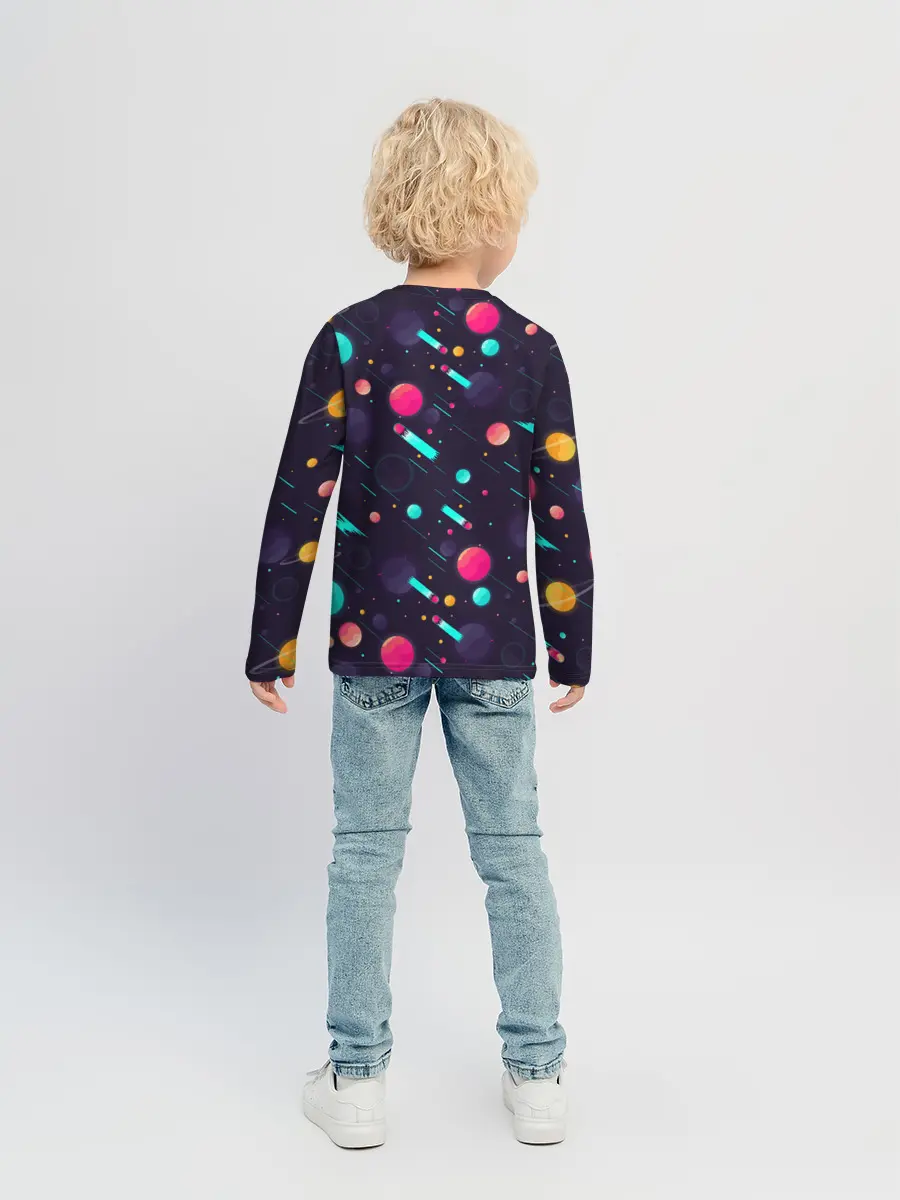Детский лонгслив / Космические движения комет