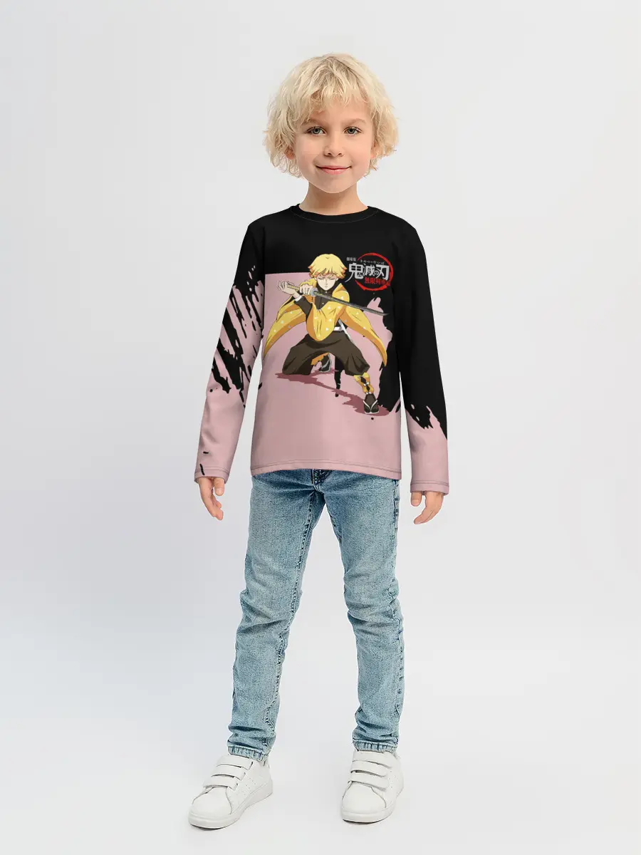 Детский лонгслив / Зеницу Агацума Kimetsu no Yaiba