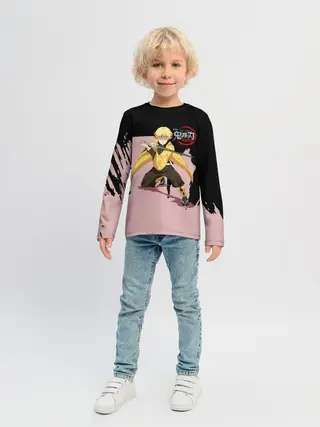 Детский лонгслив / Зеницу Агацума Kimetsu no Yaiba