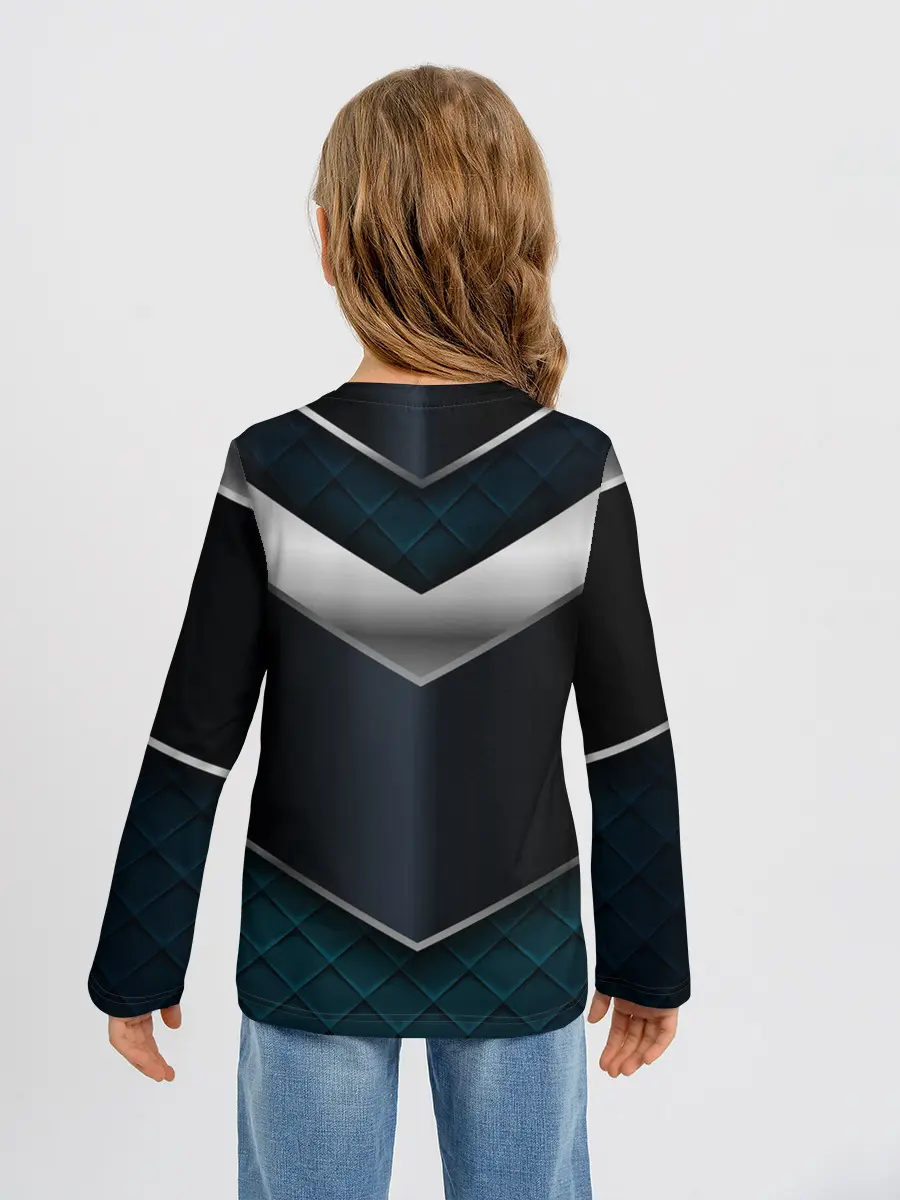 Детский лонгслив / 3D dark metal