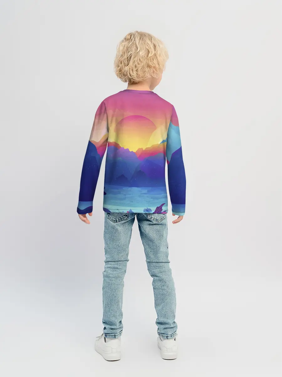 Детский лонгслив / Красочные Горы