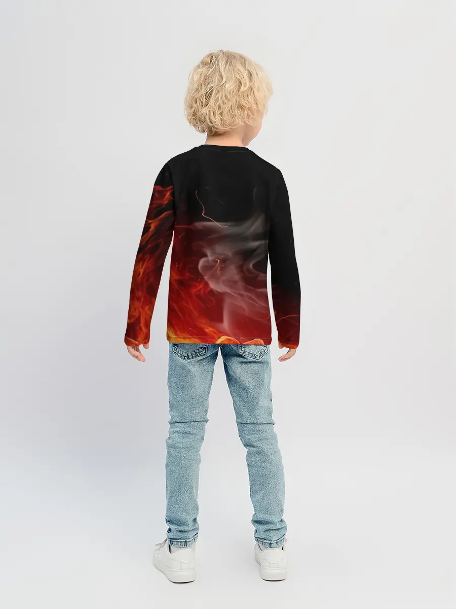 Детский лонгслив / Незуко Камадо в огне