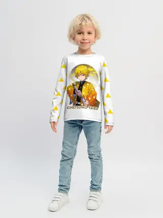 Детский лонгслив / Agatsuma Zenitsu Kimetsu no Yaiba