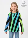 Детский лонгслив / Радужная зебра