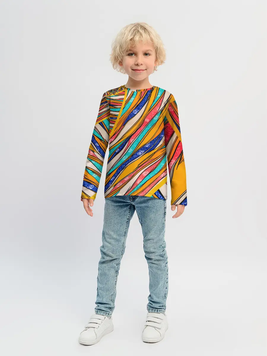 Детский лонгслив / Абстрактное течение