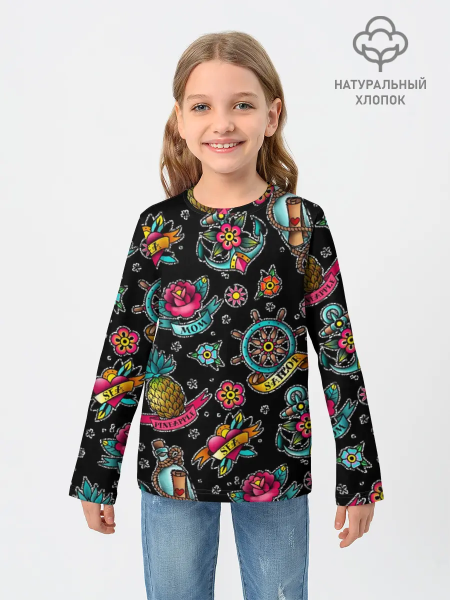 Детский лонгслив / Old school Sailor