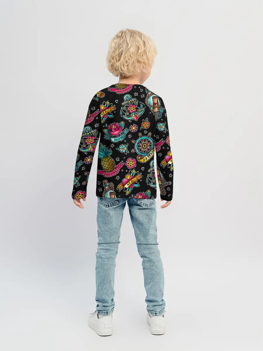 Детский лонгслив / Old school Sailor