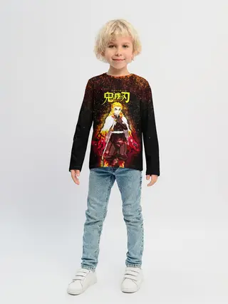 Детский лонгслив / Кёджуро Ренгоку Kimetsu no Yaiba