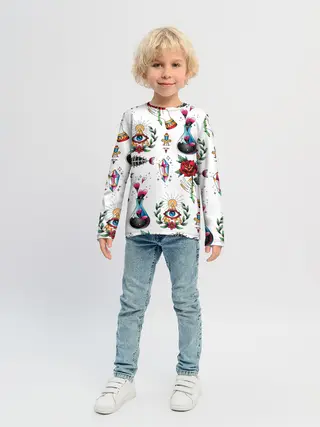 Детский лонгслив / Old school tattoo