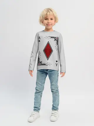 Детский лонгслив / Туз Бубен