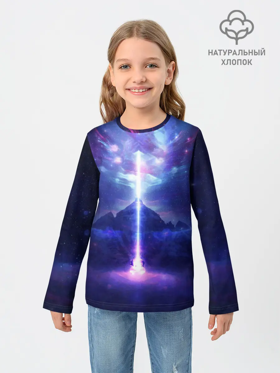Детский лонгслив / Яркий взрыв в космосе
