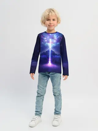 Детский лонгслив / Яркий взрыв в космосе