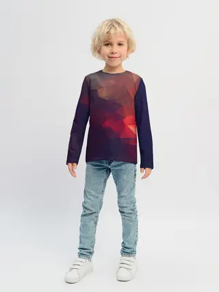 Детский лонгслив / Лавовый вектор