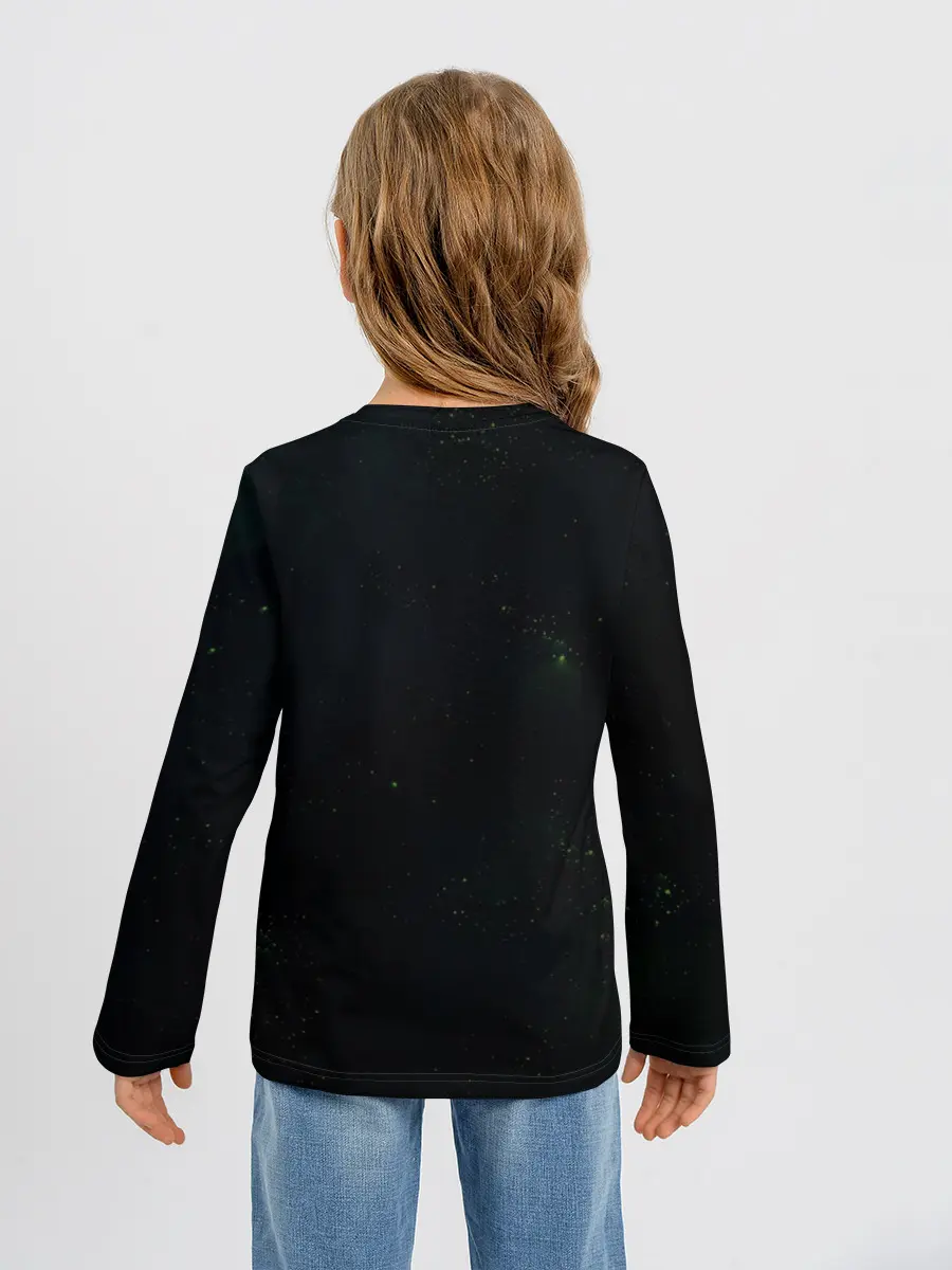 Детский лонгслив / Космонавт и бабочки