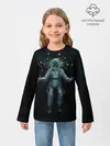 Детский лонгслив / Космонавт и бабочки