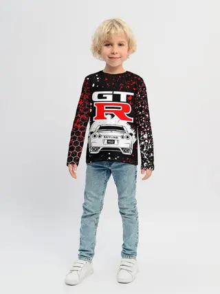 Детский лонгслив / NISSAN GT-R / НИССАН GTR