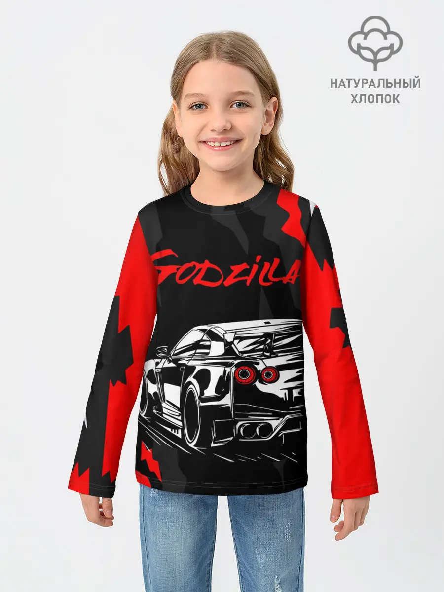 Детский лонгслив / NISSAN GT-R / GODZILLA