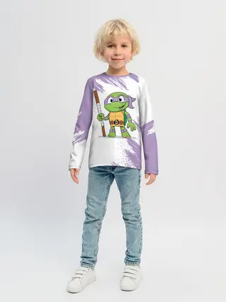 Детский лонгслив / ЧЕРЕПАШКИ НИНДЗЯ - ДОНАТЕЛЛО
