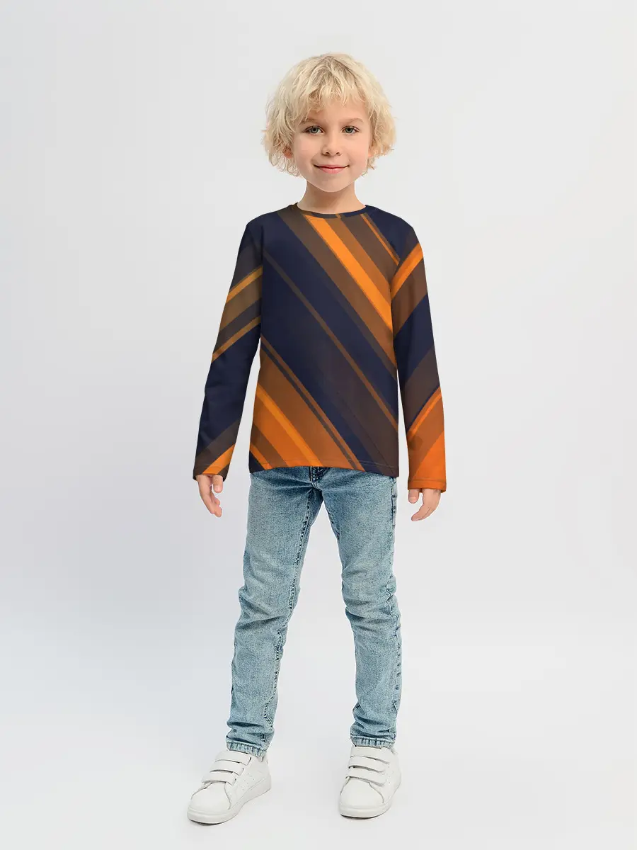 Детский лонгслив / ORANGE Black