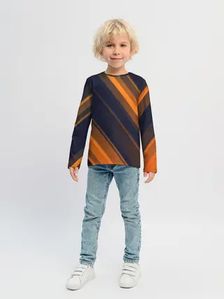 Детский лонгслив / ORANGE Black