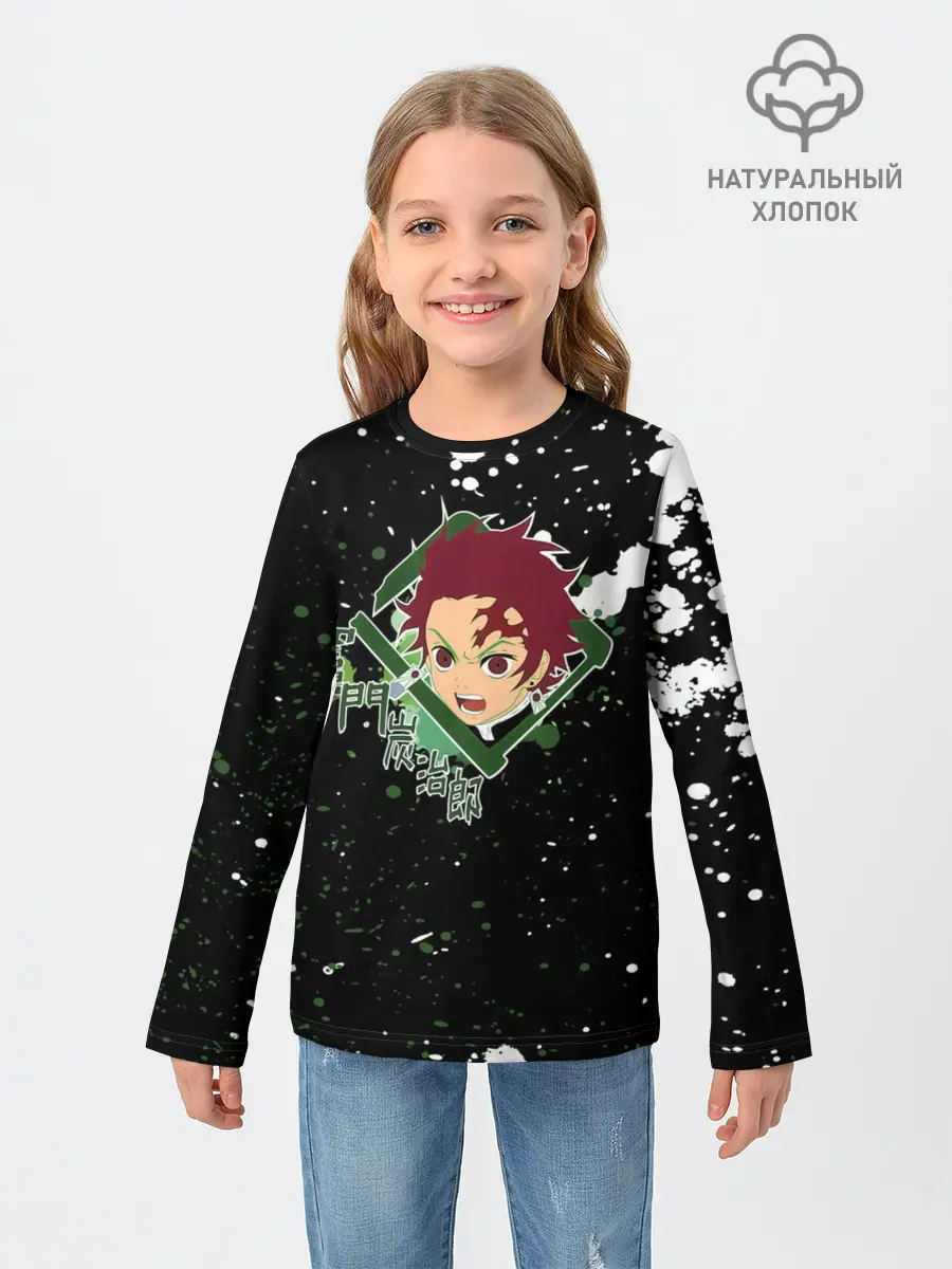 Детский лонгслив / Танджиро | Клинок, рассекающий демонов