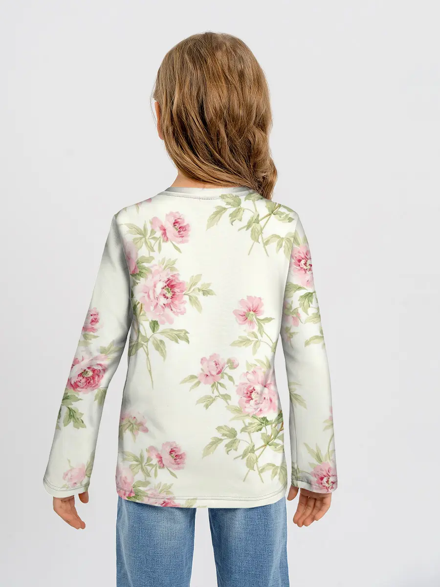 Детский лонгслив / Розовые розы