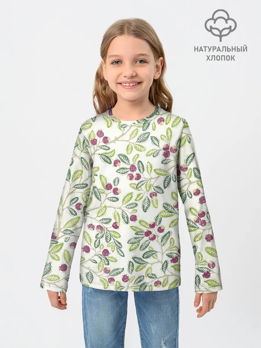 Детский лонгслив / Крыжовник красками