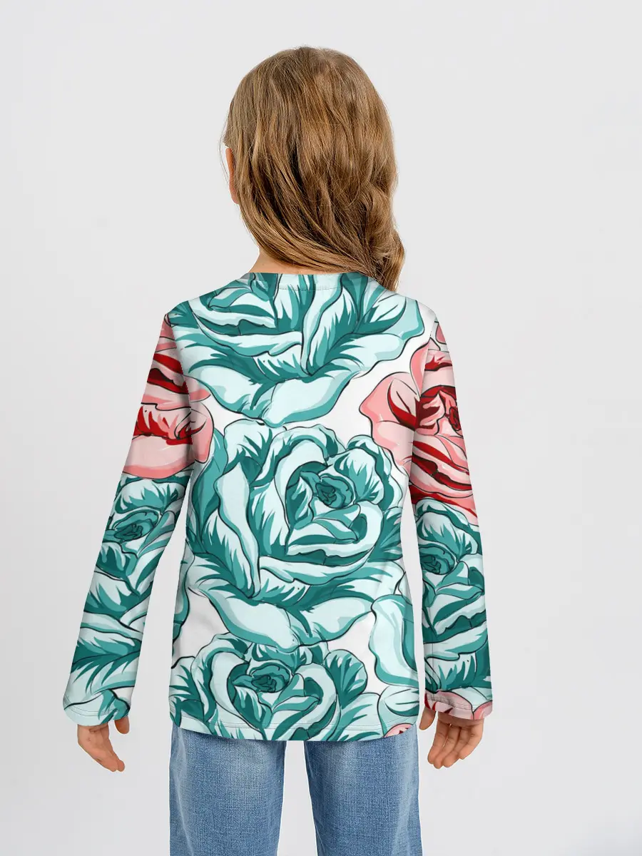 Детский лонгслив / Розы