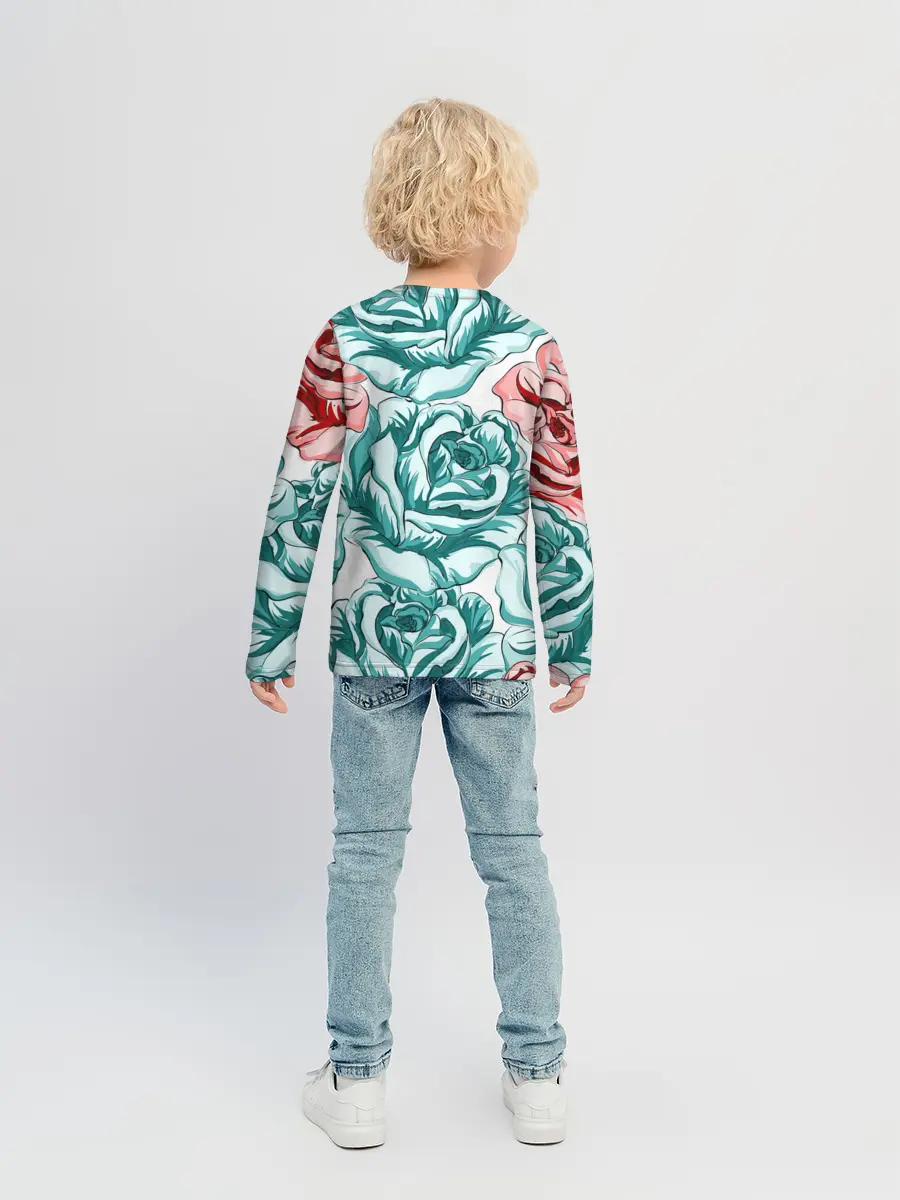 Детский лонгслив / Розы