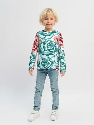 Детский лонгслив / Розы