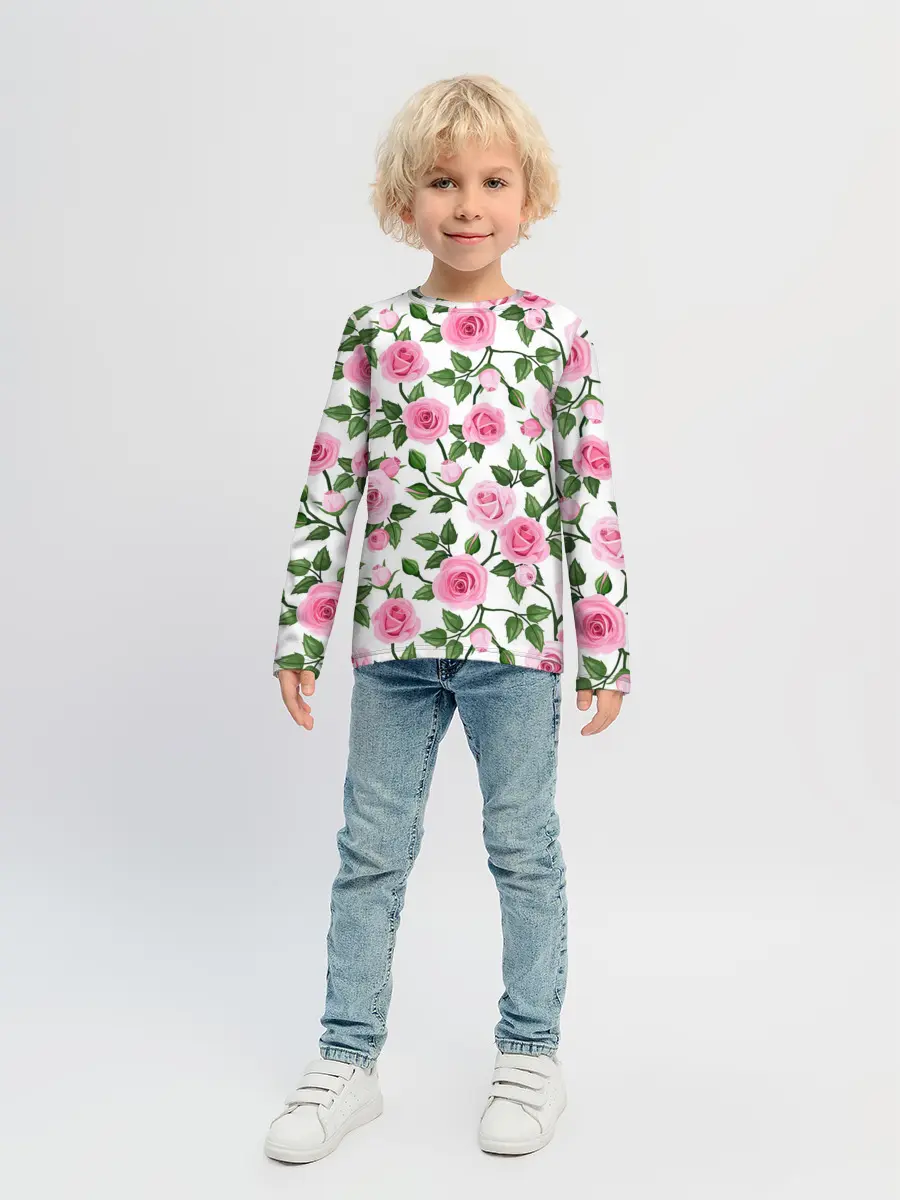 Детский лонгслив / Розы