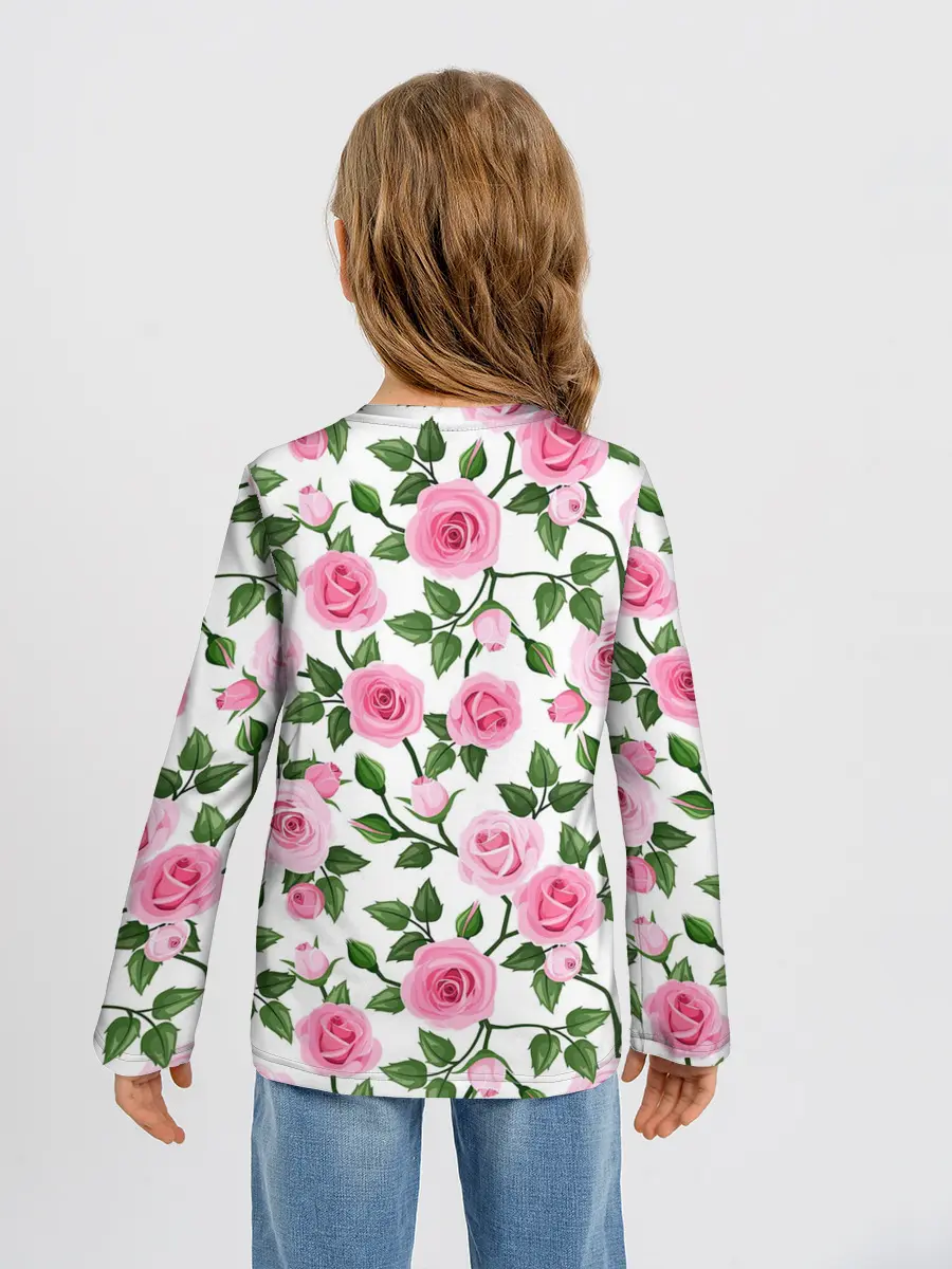 Детский лонгслив / Розы
