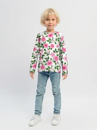 Детский лонгслив / Розы