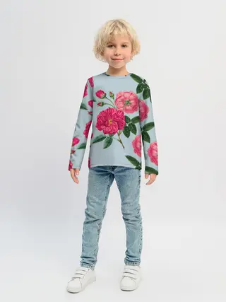 Детский лонгслив / Чайная роза