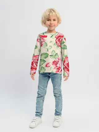 Детский лонгслив / Розы