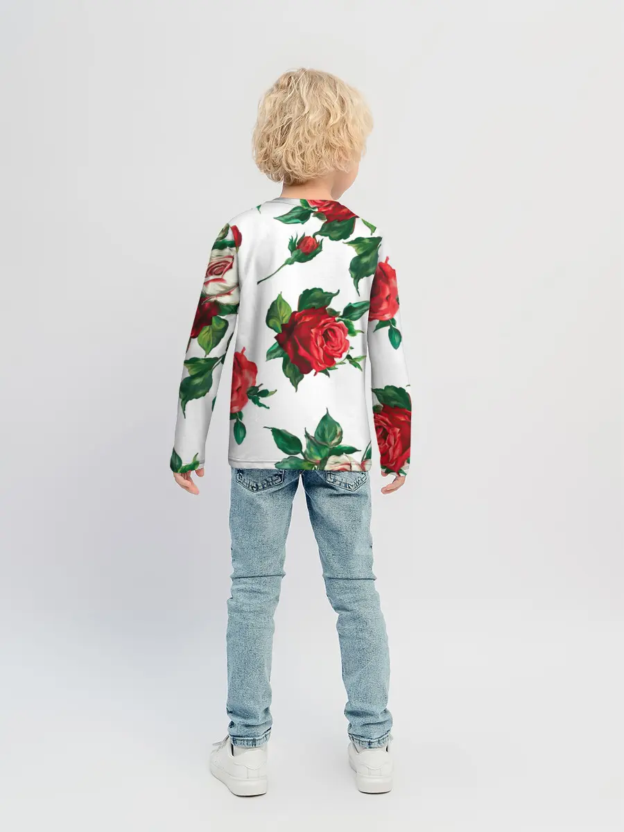 Детский лонгслив / Розы