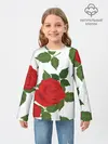 Детский лонгслив / Большие розы
