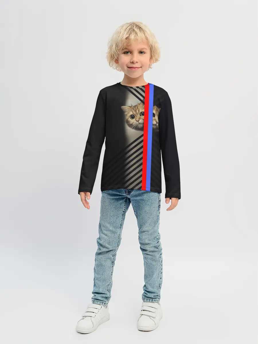 Детский лонгслив / Кот